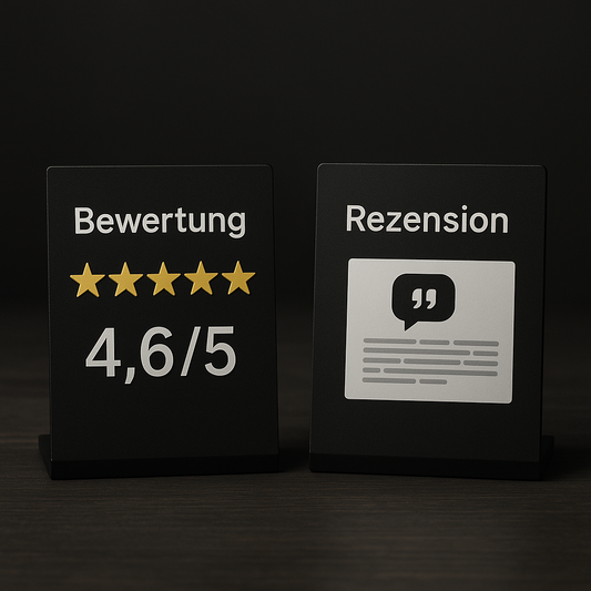 Was ist der Unterschied zwischen einer Bewertung und einer Rezension?
