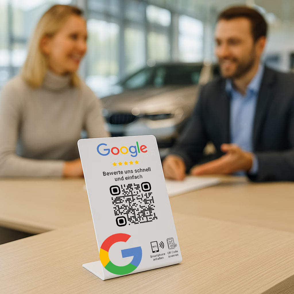 Google Bewertung Aufsteller QR Code NFC