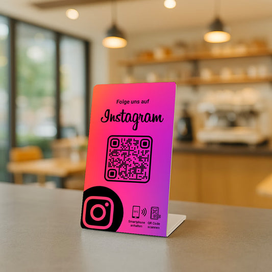 TikTok Follow Aufsteller QR Code NFC