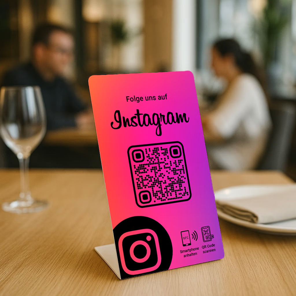 TikTok Follow Aufsteller QR Code NFC