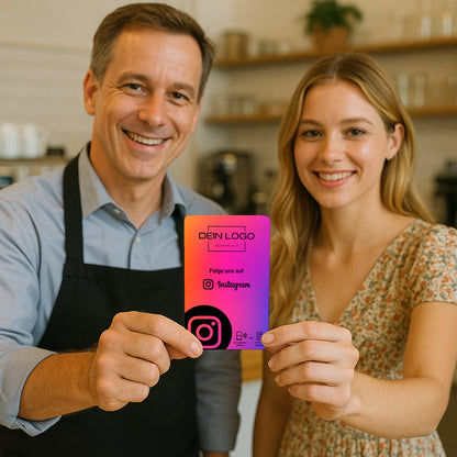 TikTok Follow Karte QR Code NFC mit Logo