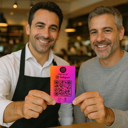 TikTok Follow Karte QR Code NFC mit Logo