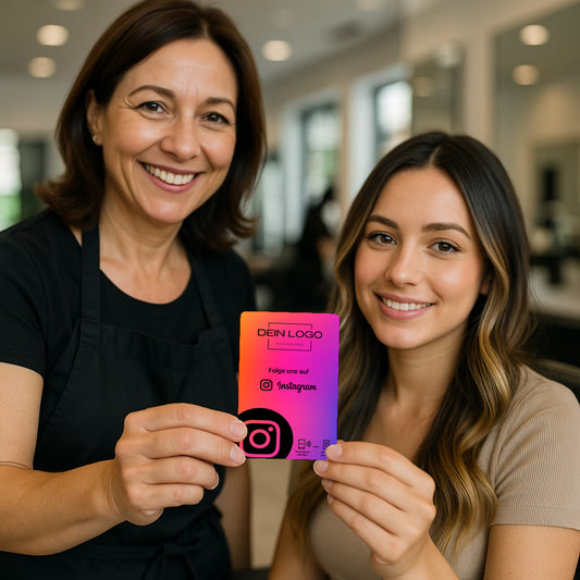 TikTok Follow Karte QR Code NFC mit Logo
