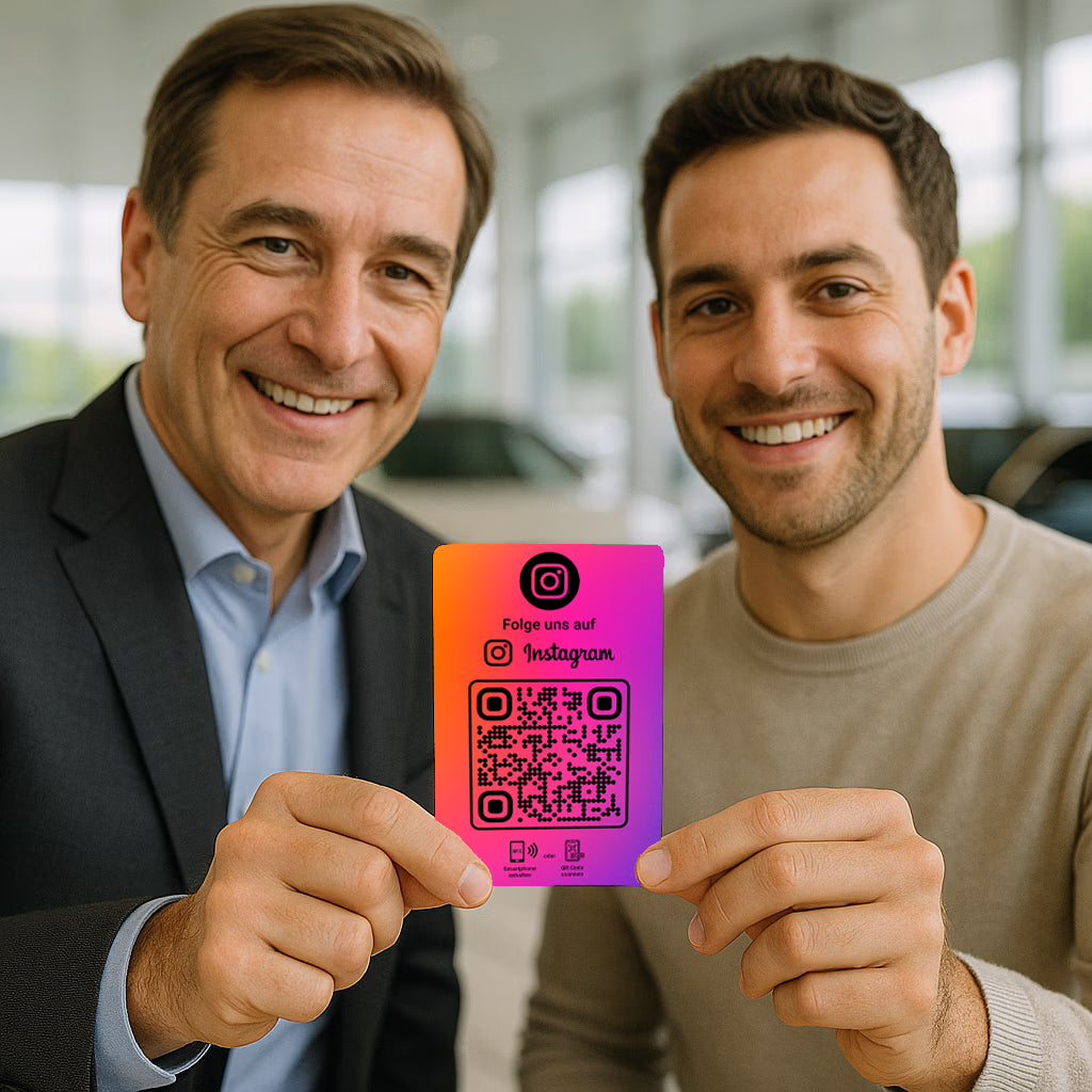 TikTok Follow Karte QR Code NFC mit Logo