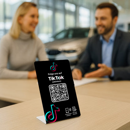 TikTok Bewertung Aufsteller QR Code NFC