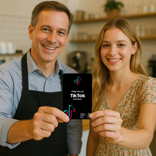 TikTok Bewertung Karte QR Code NFC