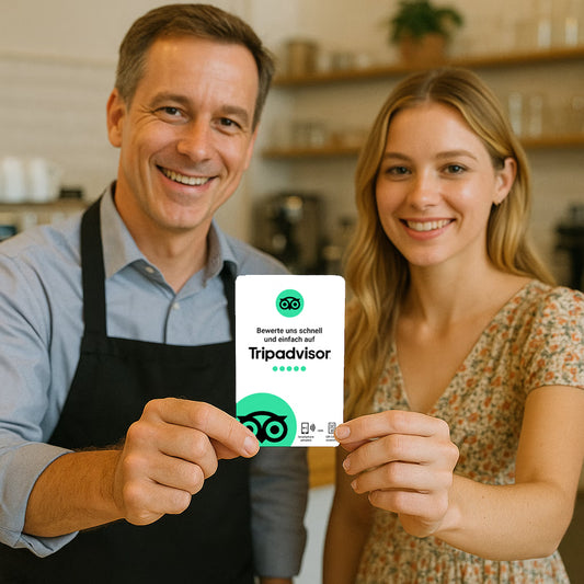 Tripadvisor Bewertung Karte QR Code NFC