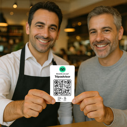 Tripadvisor Bewertung Karte QR Code NFC