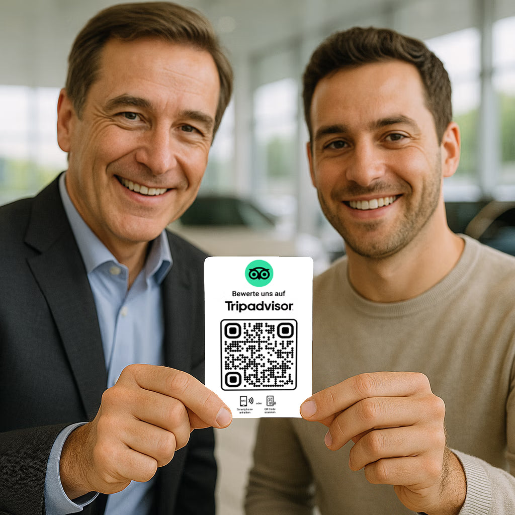 Tripadvisor Bewertung Karte QR Code NFC